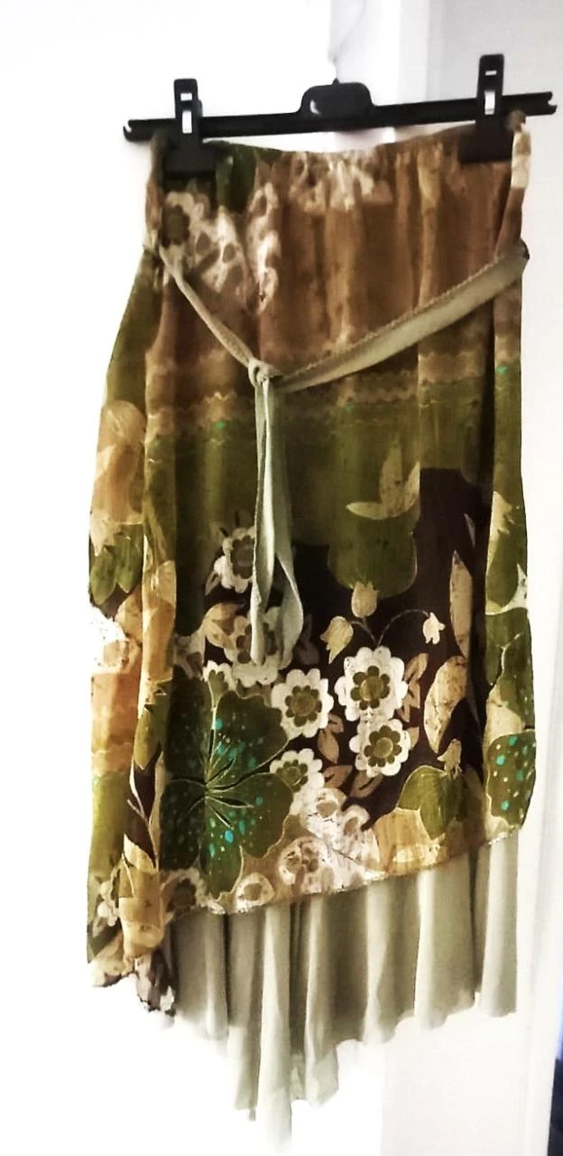 Jupe été asymétrique doublée taille Unique